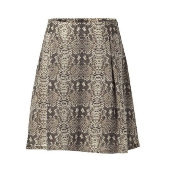 Marc Jacobs Silk Mini Skirt 2 XS Python Snakeskin Snake Print A-Line Swing - Picture 15 of 15